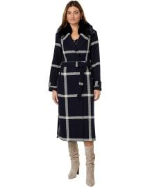 Vince Camuto Plaid Wool Coat V22767B com at Zappos